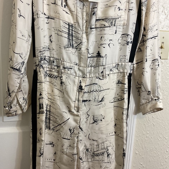 BURBERRY Landmark Silk Jumpsuit size 2 - Picture 9 of 11